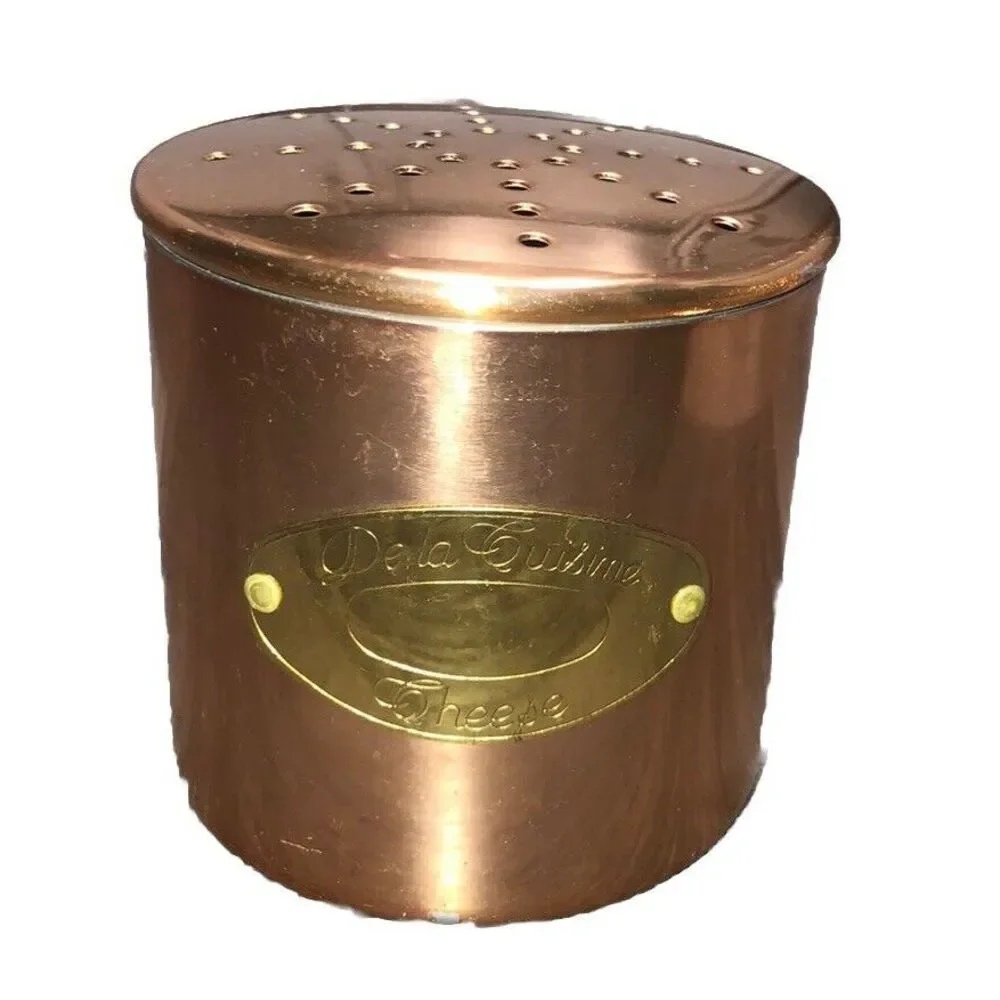 Vintage De La Cuisine Cheese Shaker Copper Tone Made In USA